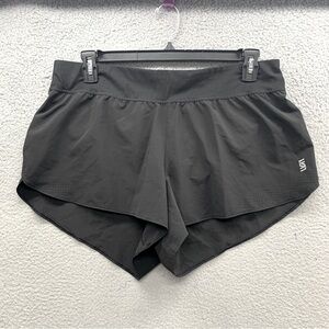 VRST Women’s Running Shorts Black Lined Pull On Logo Athletic Active Size XL